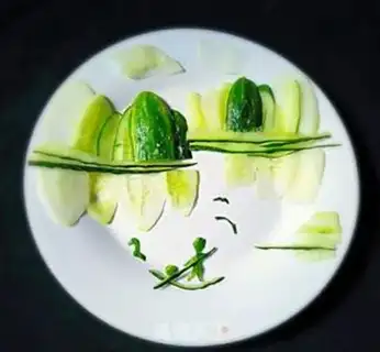 Make The cucumber water platter step 13