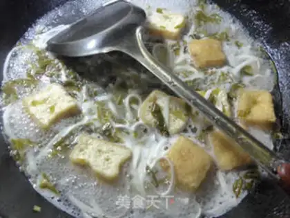 Make Snow cream tofu noodles step 3