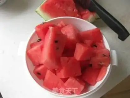 Make Fresh watermelon juice step 1