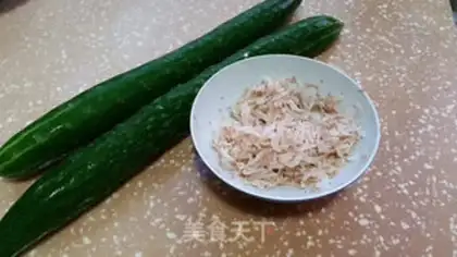 Make cucumber shrimp skin steam step 0