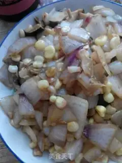 Make Red wine corn mushroom onions step 1