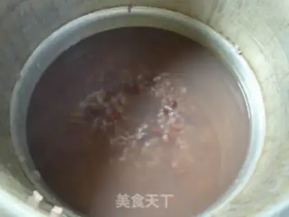Make Red bean rice congee step 8