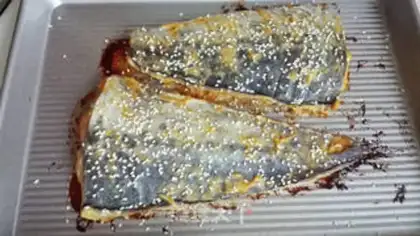 Make Barely roasted mackerel step 8