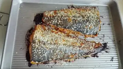 Make Barely roasted mackerel step 10