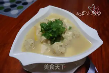 Make Pearl, white and handmade fishball soup step 13