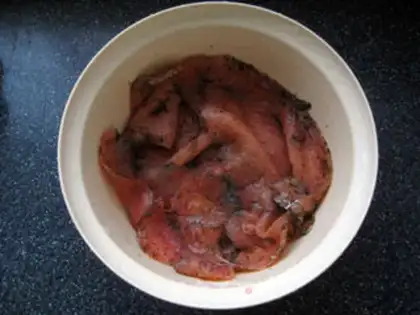 Make Samurai mashed salad step 1