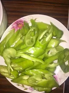 Make Green pepper fire step 0
