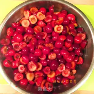 Make Homemade cherry jam step 1