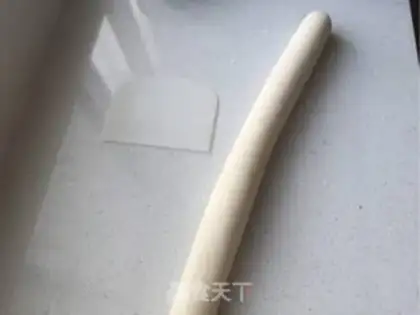 Make A hand knife to cut white buns step 6