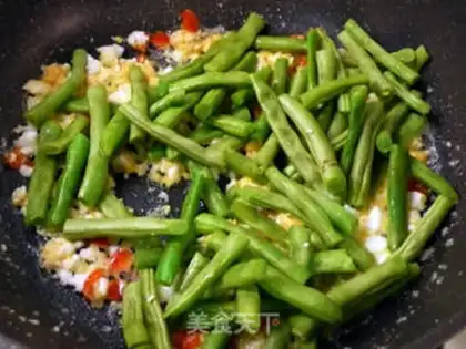 Make The salty eggs and the beans step 5
