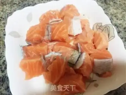 Make Tofu with salmon step 2