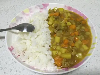 Make Curry beef rice step 11