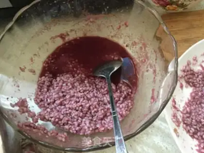 Make Purple rice meatballs step 1