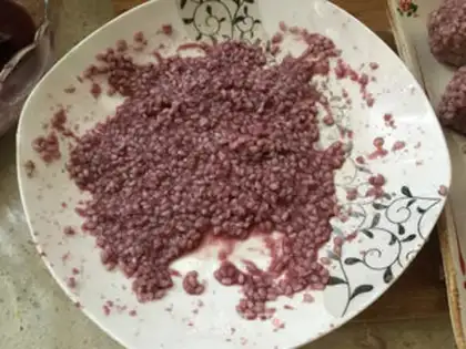 Make Purple rice meatballs step 2