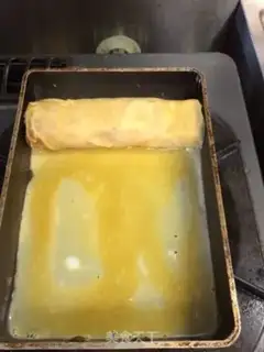 Make Japanese egg rolls step 7