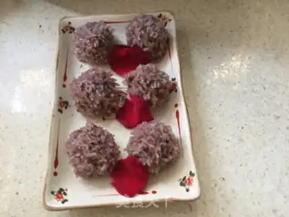 Make Purple rice meatballs step 6