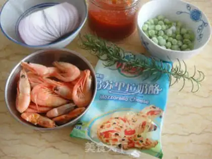 Make Sweet shrimp pizza step 3