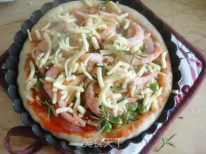 Make Sweet shrimp pizza step 12
