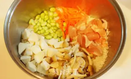 Make Green bamboo chicken cooking step 1