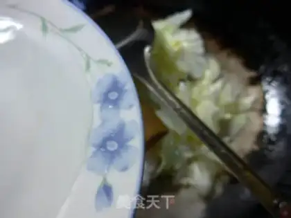 Make Curry ink fishball cabbage step 4