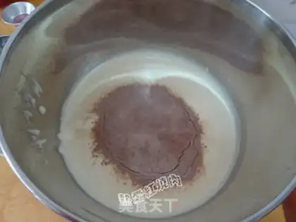 Make Cake machine cocoa cake step 8