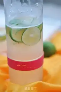 Make Ice and green lemon juice step 5