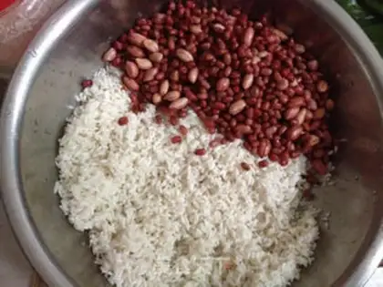 Make Peanut red beans step 0