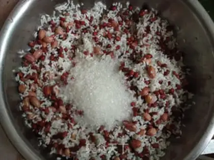 Make Peanut red beans step 1