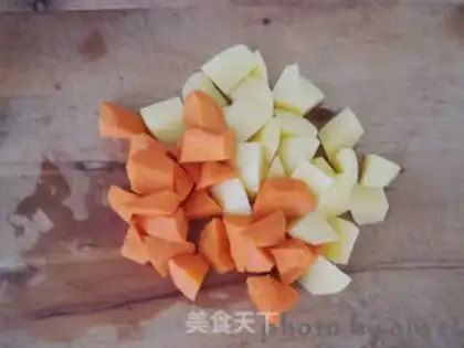 Make Curry potato broccoli step 2