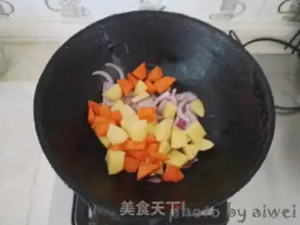 Make Curry potato broccoli step 5
