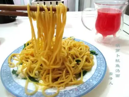 Make Carrot squid noodles step 11