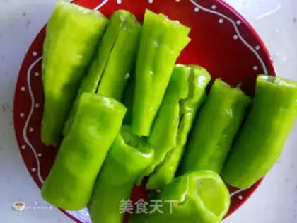 Make Non-fried tiger-skin peppers step 3