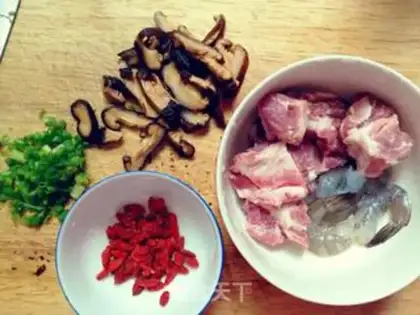 Make Shrimp chop congee step 0