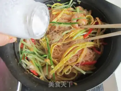 Make A big, colored shrimp fan step 14