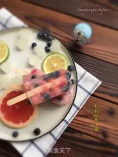 Make A colorful fruit popsicle step 7