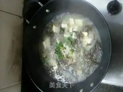 Make Sour bean curd soup step 5