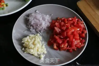 Make Shrimp veggie pizza step 1