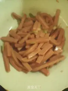 Make Ham sausage and green bean sprouts step 7