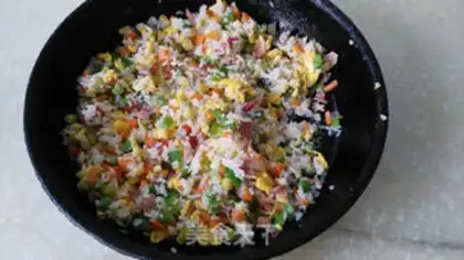 Make Bacon with egg and rice step 9