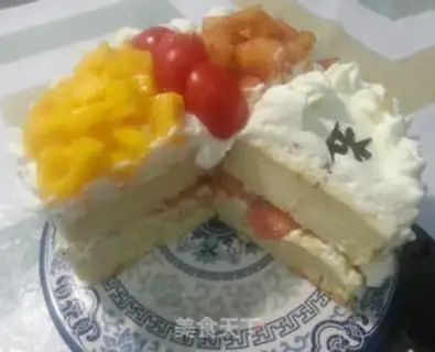 Make Six-inch fruit birthday cake step 18
