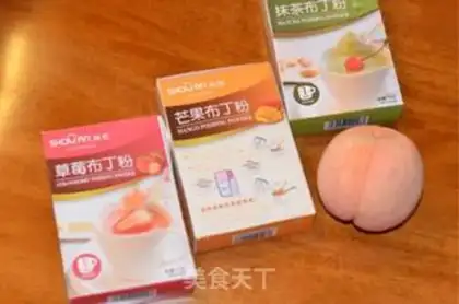 Make Peach pudding step 0