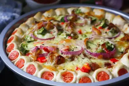 Make Bacon pizza by ham step 16