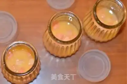 Make Peach pudding step 2