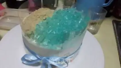 Make Sea yogurt mousse cake step 7
