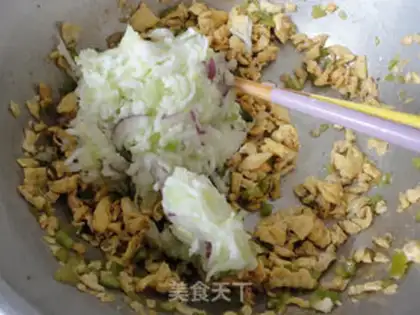 Make cucumber eggs with pepper dumplings step 6