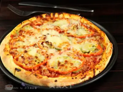 Make Twin pepper bacon pizza step 16