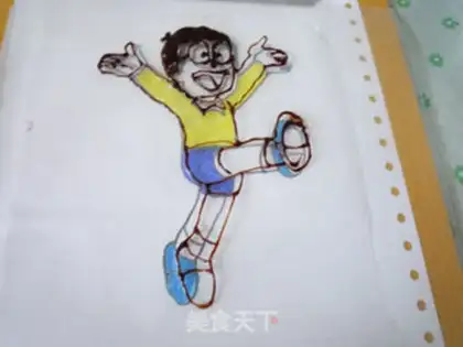 Make Nobita birthday cake step 24