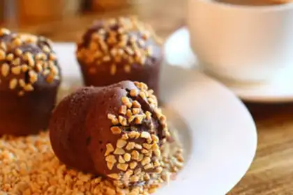 Make Peanut chocolate cake step 8