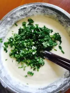 Make Onion pancakes step 1
