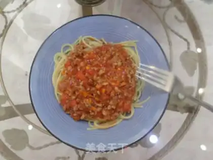 Make Homemade ketchup pasta step 8